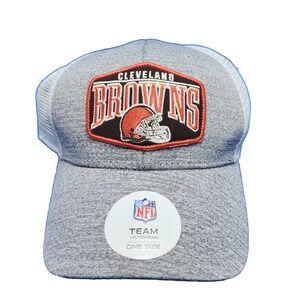 Cleveland Browns NFL TEAM HEADWEAR EMBROIDERED PATCH GRAY HAT - NEW  ONE‎ SIZE